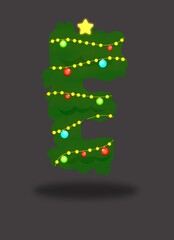 Christmas tree Alphabets fonts, tree, christmas, green, christmas tree, alphabets, A to Z,