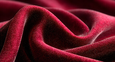 Red velvet fabric texture background