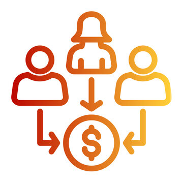 Consumer Audience Client User Icon from Growth Marketing Collection (Outline Gradient Style)