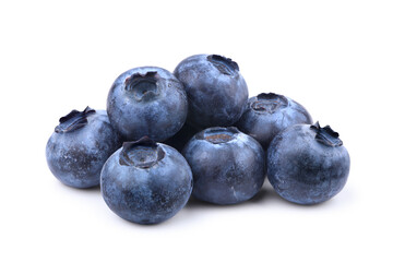 Blueberries isolated on white background.