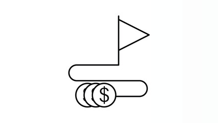 Pathway Made of Money Representing Financial Journey, Success, and Wealth Progress