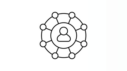 Business Networking Icon for Communication, Collaboration, and Professional Connections