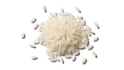 An artistic display of uncooked rice, showcasing texture and form