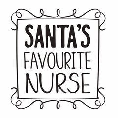 "Santa's favourite nurse" banner