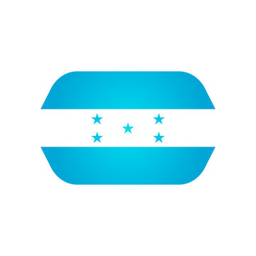 Stylized Curved HONDURAS Flag Icon � Modern HONDURAS Emblem, Clean Shape, High-Quality PNG