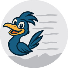 Mascot logo happy road runer ...
