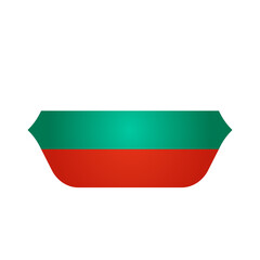 Stylized Curved BULGARIA Flag Icon , Modern BULGARIA Emblem, Clean Shape, High-Quality PNG