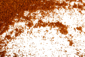 Photo of chili powder taken with a high-resolution camera using on a white background.