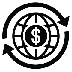 currency exchange on white background