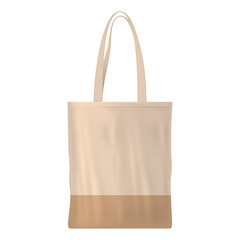Reusable grocery bag mockup featuring a simple and stylish design in a beige color scheme for eco-friendly shopping