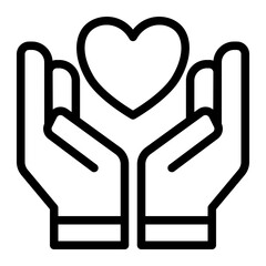 Obraz premium Thankful Appreciation Empathy Care Icon from Customer Assessment Collection (Outline style)