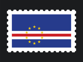 National Flag Postage Stamp Icon for CAPE VERDE Mail, Patriotism, and National Identity