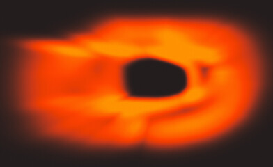 Abstract glowing orange fire circle background with motion blur effect