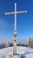 cross on the top of the mountain