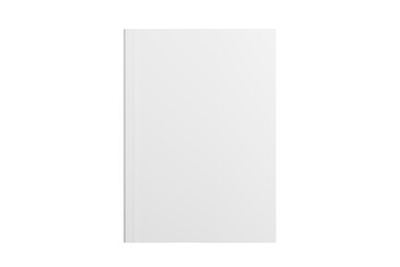 A4/A5 Softcover Book White Blank 3D Rendering Transparent Background Mockup PNG