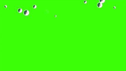 Falling Rounded ALGERIA Flags Green Screen Animation for Patriotic Effects and Motion Graphic Overlays