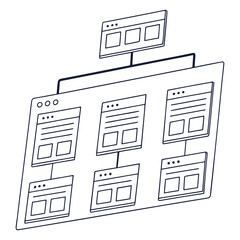 Website architecture diagram illustrating site structure and hierarchy
