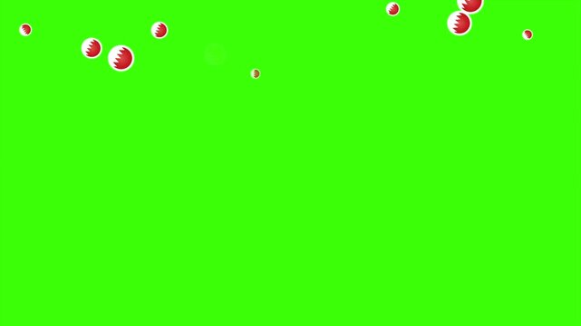 Falling Rounded BAHRAIN Flags Green Screen Animation for Patriotic Effects and Motion Graphic Overlays