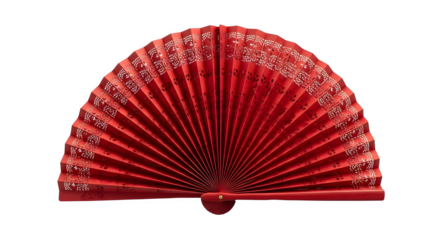 Red Spanish Fan, isolated on transparent background