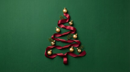 A festive Christmas tree decoration with a bright star, winter fir, and ornamental balls for the holiday season celebration