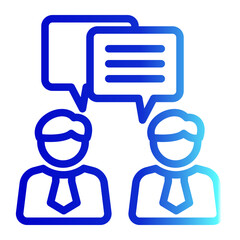Dialogue Conversation Speaking Exchange Icon from Customer Assessment Collection (Outline Gradient style)