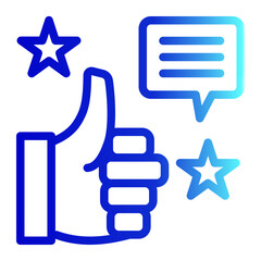 Satisfaction Rating Job Review Icon from Customer Assessment Collection (Outline Gradient style)
