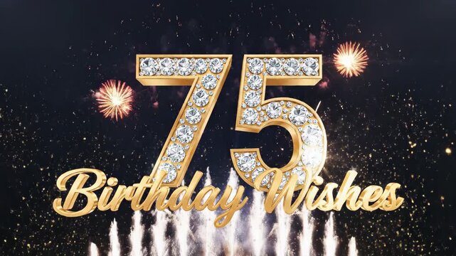 Celebrating 75 years with dazzling fireworks and brilliant birthday wishes display