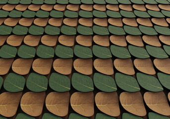 Photorealistic repeating leaf pattern