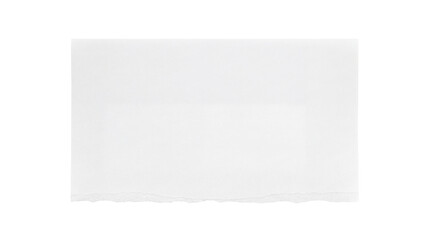 Torn paper edge PNG isolated on transparent background, rough paper texture for collage and design use Blank paper piece with deckle edge