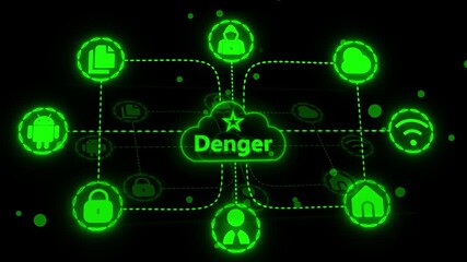 Advanced cloud Den-ger system with secure network connection, data protection, encryption process, file sharing, digital storage, and online synchronization technology