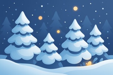 winter landscape with trees