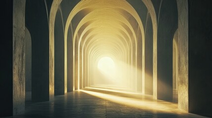 Mystical Archway - A Journey Through Light and Shadow.