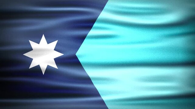 Waving Flag of Minnesota, Animated State Flag of Minnesota in Motion Loop