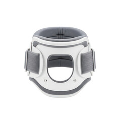 Adjustable cervical collar medical device for neck support recovery isolated on white background