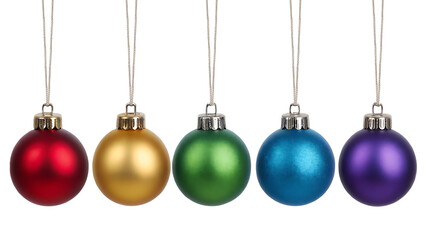 Realistic hanging glass christmas balls