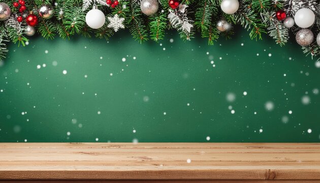 Festive holiday decorations home digital image indoor environment front view christmas cheer with ornaments and snowflakes - Powered by Adobe