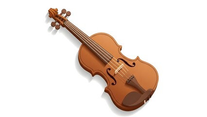 violin isolated on white