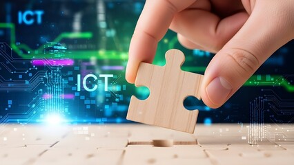 Completing the digital puzzle ict and connection concept