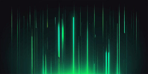 Abstract colorful spectrum wave pattern with bright light lines on a black digital technology background illustration