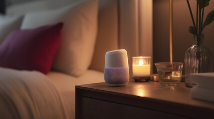 voice assistant device on table