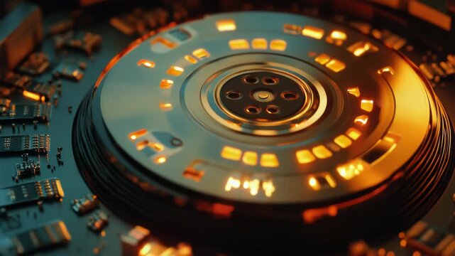 Video A detailed view of a computer motherboard components