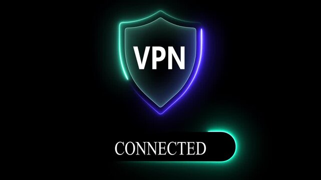VPN Virtual Private network protocol concept. Motion graphics of  VPN network idea. 4k video. personal networking concept. 
