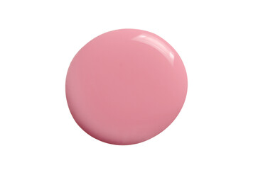 A sample of pink matte nail polish. Isolated on a white background