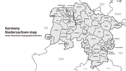 Niedersachsen Map – Detailed Map of Lower Saxony, Germany