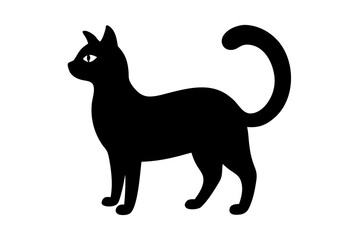 cat silhouette vector, cat black symbol

