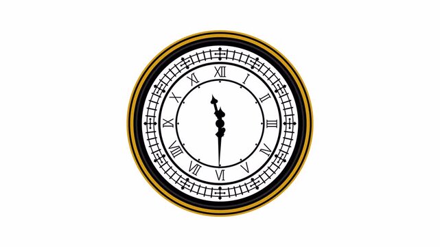 Clock timelapse loop of a vintage timepiece with roman numerals, ornate big ben clock. Suitable for vintagethemed videos, presentations, or websites.