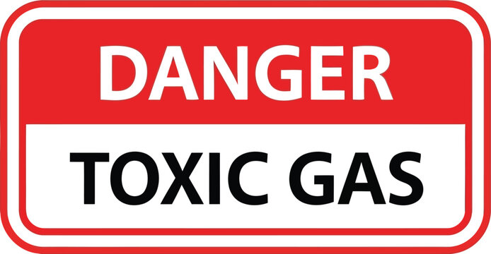 Danger toxic gas warning sign alert safety hazard symbol hazard warning industrial safety vector
