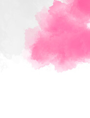 Soft pink watercolor wash over transparent background