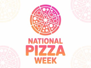 Celebrate national pizza week with a vibrant and delicious pizza graphic featuring a colorful gradient
