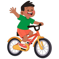 boy riding a bike